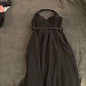 Long Black Vera Wang Bridesmaid Dress